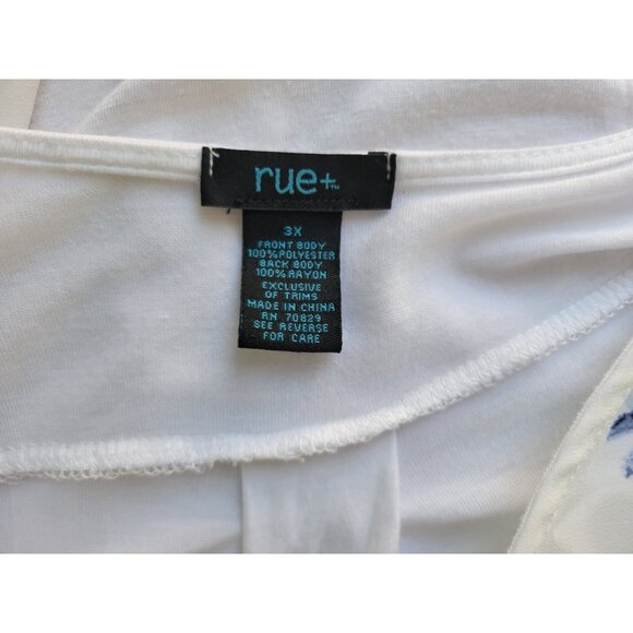 Rue Plus Womens Top 3X Plus Roll Tab Sleeve Faux Pockets Quarter Zip FLO388E - Picture 6 of 6